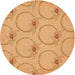 Square Patterned Yellow Orange Rug, pat1263org