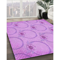 Patterned Violet Purple Rug, pat1263pur