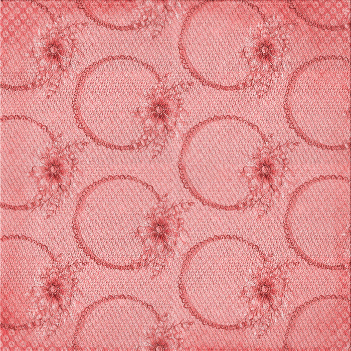 Round Patterned Pastel Pink Rug, pat1263rd