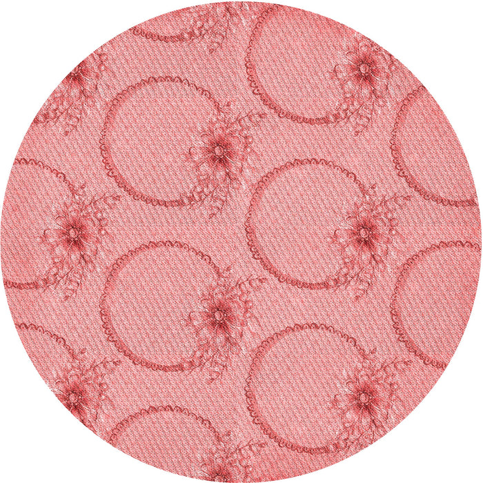 Square Patterned Pastel Pink Rug, pat1263rd