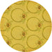 Square Machine Washable Transitional Gold Yellow Rug in a Living Room, wshpat1263yw