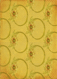 Machine Washable Transitional Gold Yellow Rug, wshpat1263yw