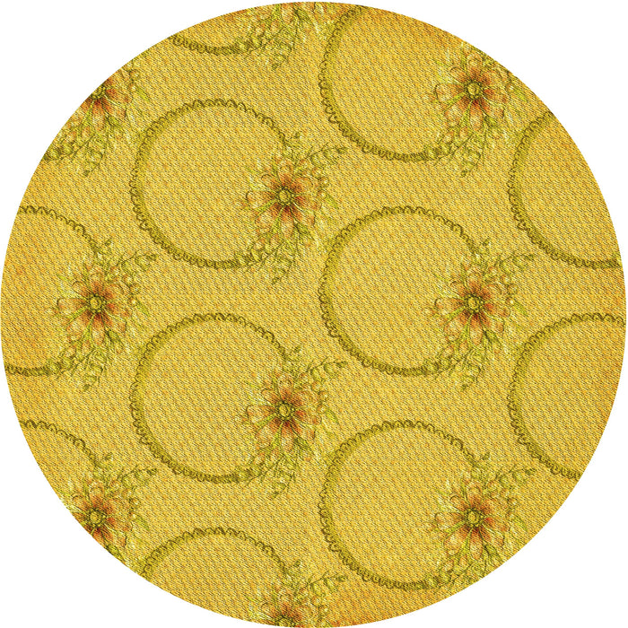 Square Patterned Gold Yellow Rug, pat1263yw