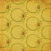 Round Patterned Gold Yellow Rug, pat1263yw