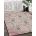 Patterned Desert Sand Beige Novelty Rug in Family Room, pat1263