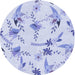 Square Patterned Lavender Blue Rug, pat1264blu