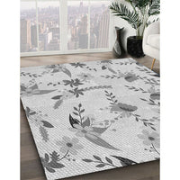 Patterned Platinum Gray Rug, pat1264gry