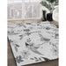 Patterned Platinum Gray Rug in Family Room, pat1264gry