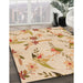 Patterned Golden Blonde Gold Rug in Family Room, pat1264org