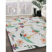 Patterned Sage Green Novelty Rug, pat1264