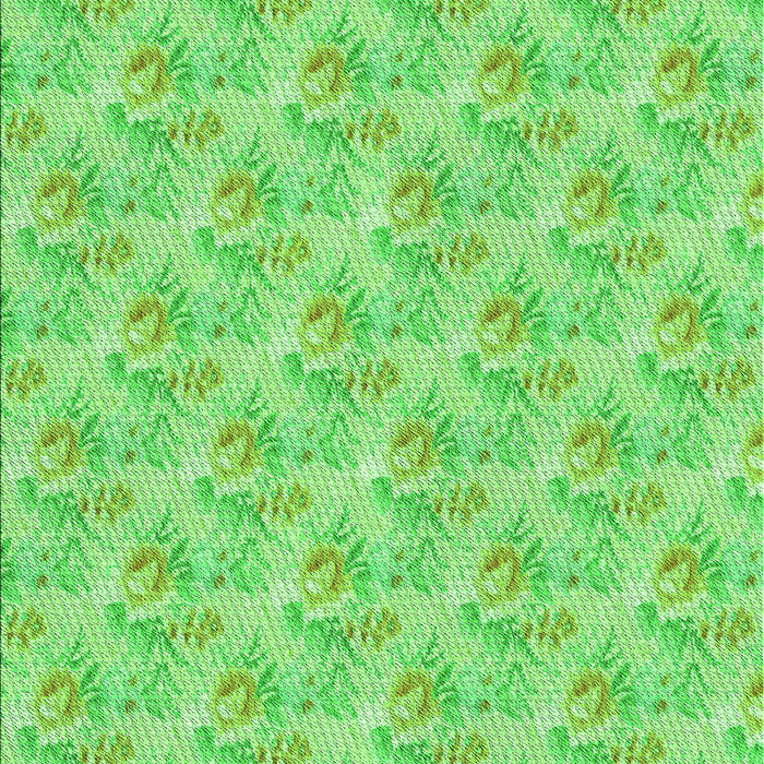 Machine Washable Transitional Emerald Green Rug, wshpat1265grn