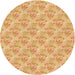 Square Patterned Orange Rug, pat1265org