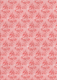 Machine Washable Transitional Pink Rug, wshpat1265rd