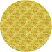 Square Machine Washable Transitional Yellow Rug in a Living Room, wshpat1265yw