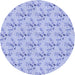 Square Patterned Sky Blue Rug, pat1266blu