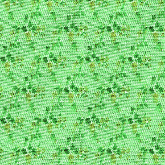 Machine Washable Transitional Green Rug, wshpat1266grn