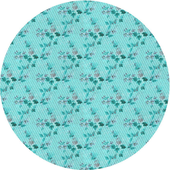 Square Patterned Macaw Blue Green Rug, pat1266lblu