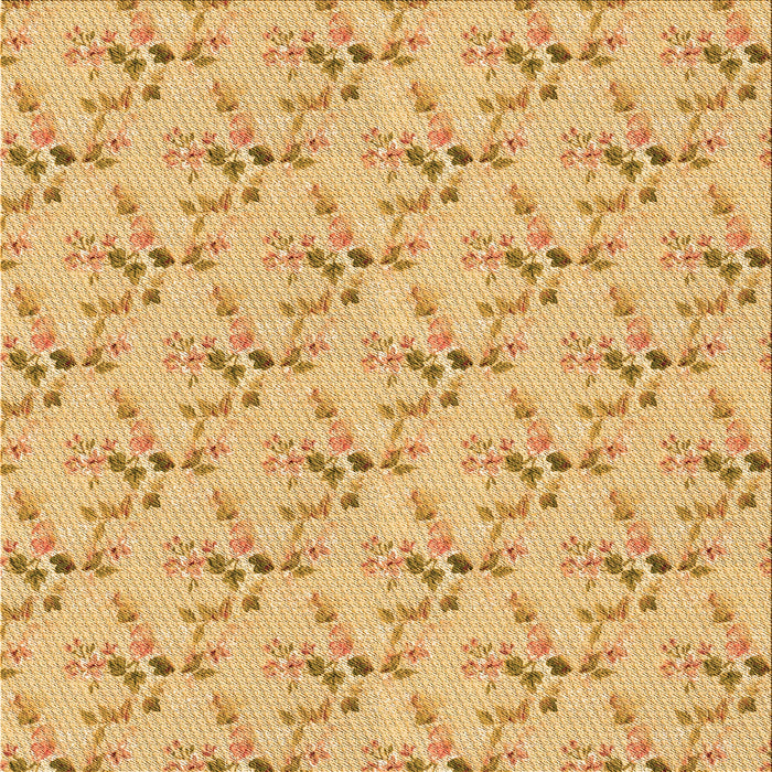 Round Patterned Orange Rug, pat1266org