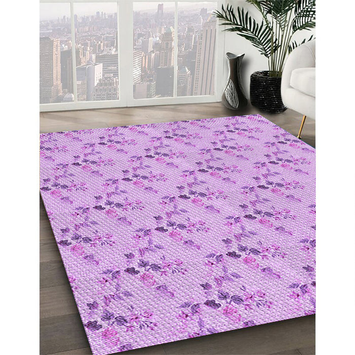 Machine Washable Transitional Purple Rug in a Family Room, wshpat1266pur
