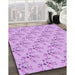 Machine Washable Transitional Purple Rug in a Family Room, wshpat1266pur