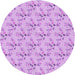 Square Machine Washable Transitional Purple Rug in a Living Room, wshpat1266pur