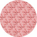 Square Machine Washable Transitional Pink Rug in a Living Room, wshpat1266rd