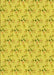 Machine Washable Transitional Yellow Rug, wshpat1266yw