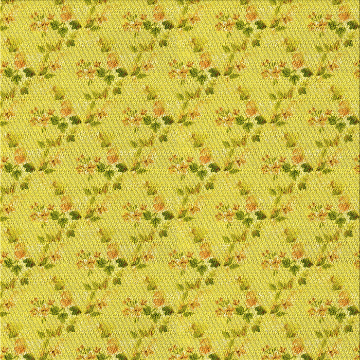 Round Patterned Yellow Rug, pat1266yw