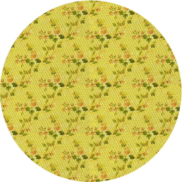 Square Patterned Yellow Rug, pat1266yw