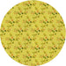 Square Patterned Yellow Rug, pat1266yw