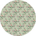 Square Machine Washable Transitional Khaki Green Rug, wshpat1266