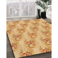 Patterned Orange Rug, pat1267org