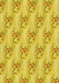 Machine Washable Transitional Yellow Rug, wshpat1267yw