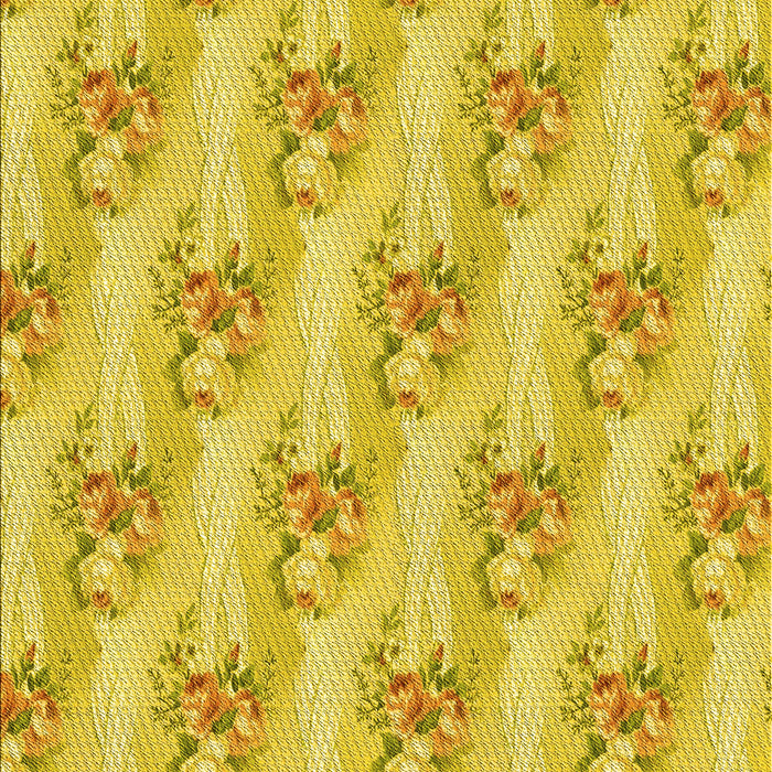 Patterned Yellow Rug, pat1267yw
