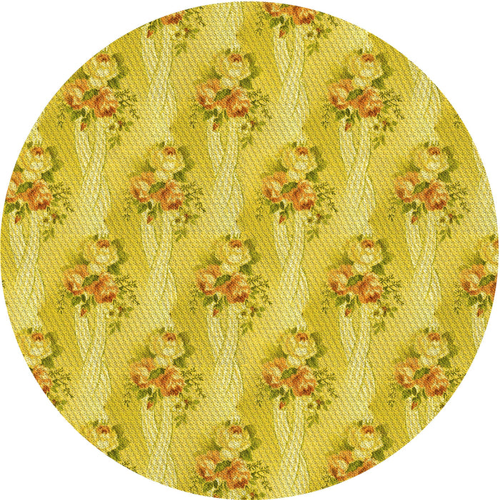 Square Patterned Yellow Rug, pat1267yw