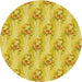 Square Patterned Yellow Rug, pat1267yw