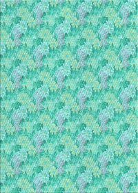 Machine Washable Transitional Light Sea Green Rug, wshpat1268lblu