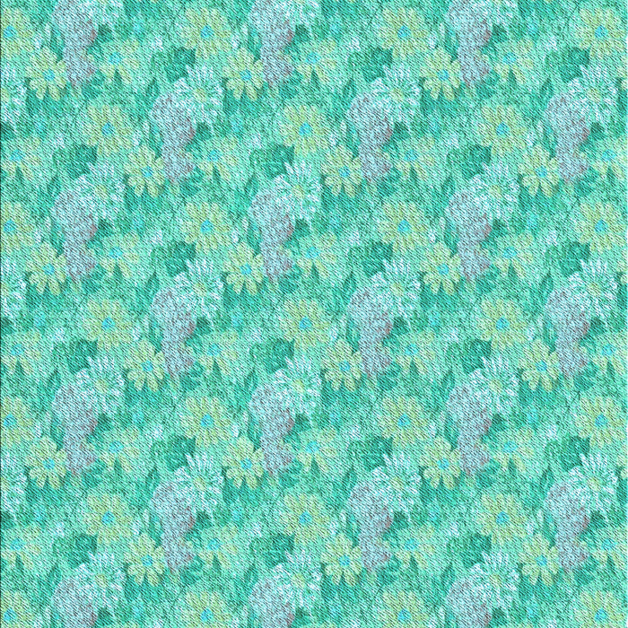 Patterned Light Sea Green Rug, pat1268lblu