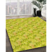 Patterned Yellow Rug in Family Room, pat1268yw