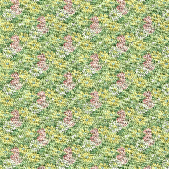 Square Patterned Tea Green Novelty Rug, pat1268