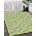 Machine Washable Transitional Tea Green Rug in a Family Room, wshpat1268