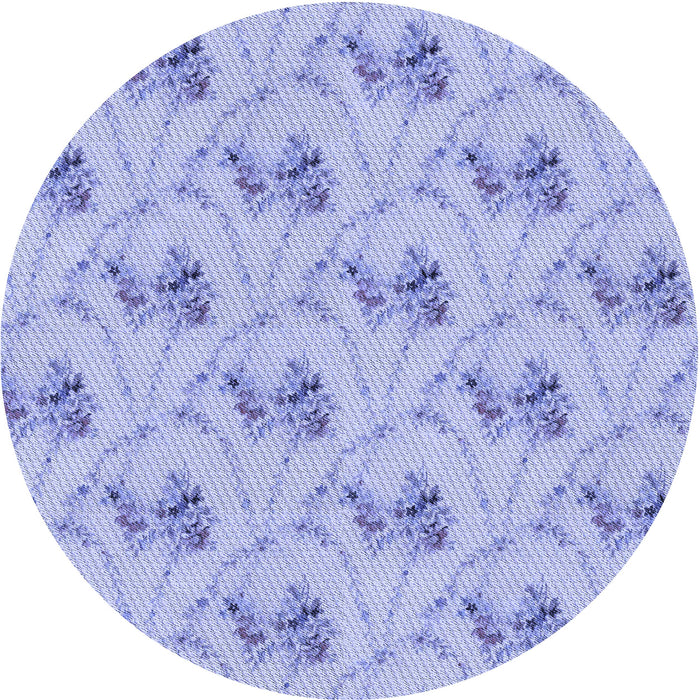 Square Patterned Light Slate Blue Rug, pat1269blu