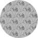 Square Patterned Platinum Silver Gray Rug, pat1269gry