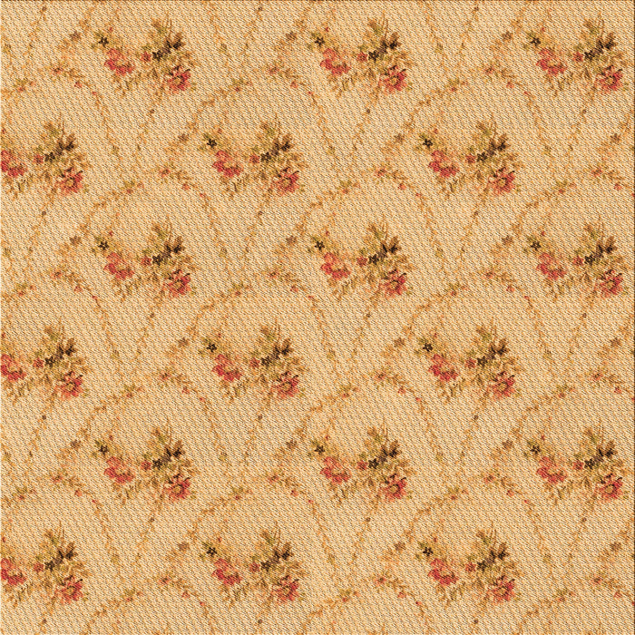 Round Machine Washable Transitional Orange Rug, wshpat1269org