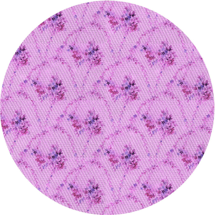 Square Patterned Pastel Purple Pink Rug, pat1269pur