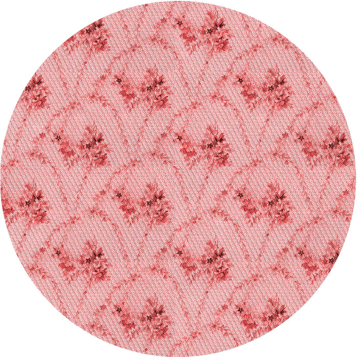 Square Patterned Pastel Pink Rug, pat1269rd