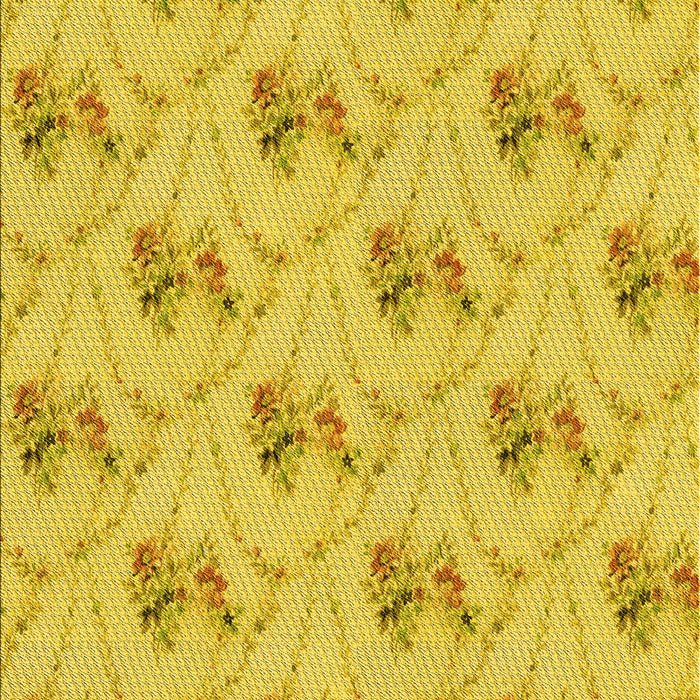 Machine Washable Transitional Golden Yellow Rug, wshpat1269yw
