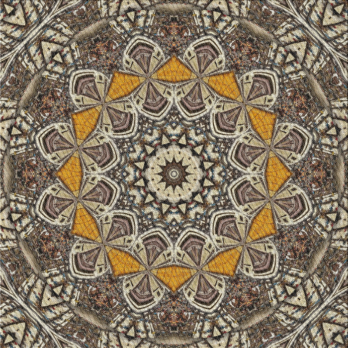 Square Patterned Light French Beige Brown Novelty Rug, pat126