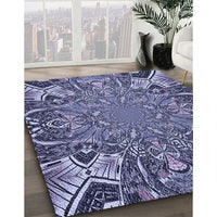 Patterned Blue Rug, pat127blu