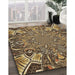 Machine Washable Transitional Metallic Gold Rug in a Family Room, wshpat127brn